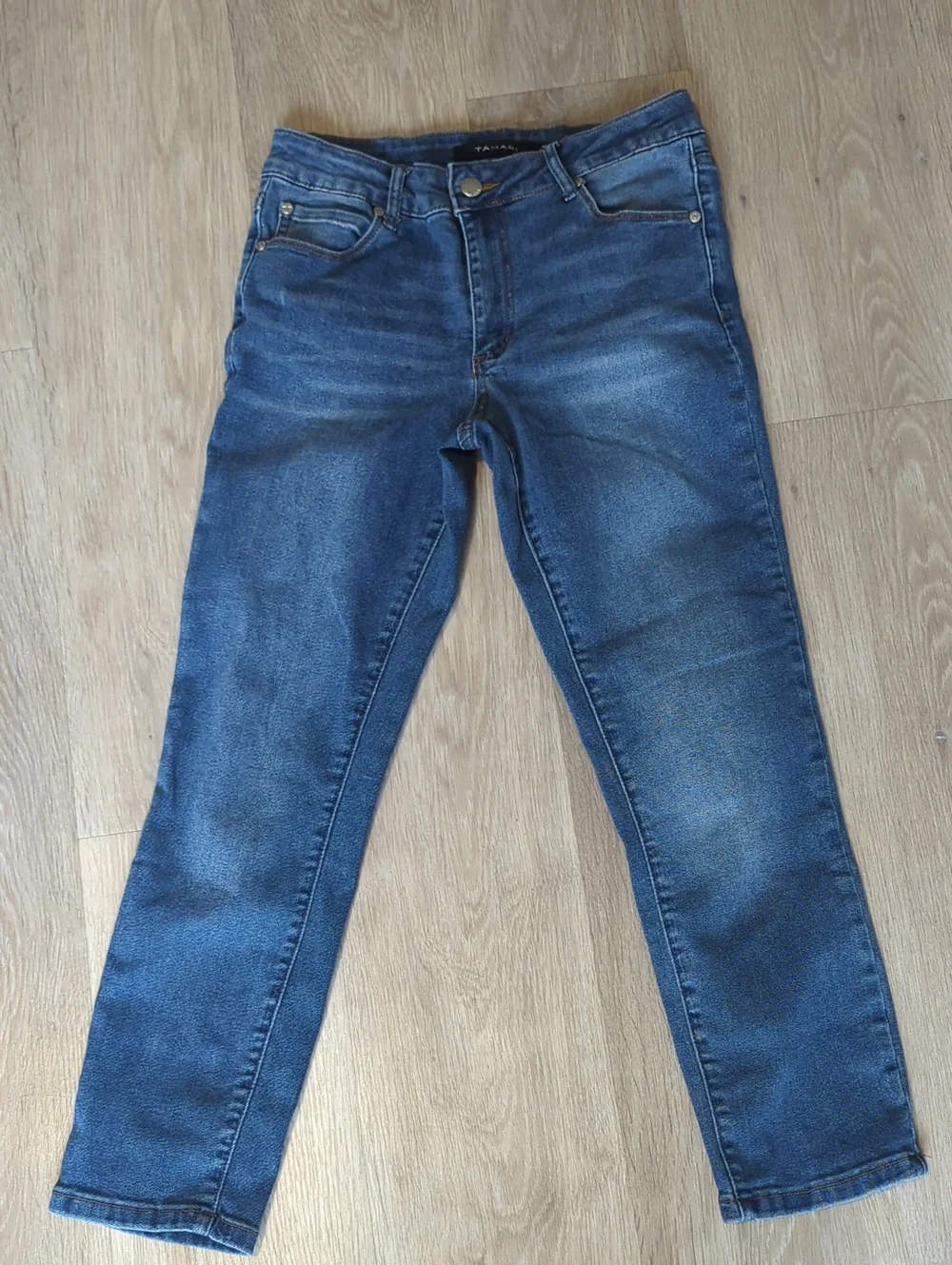 Tahari Women's Slim Straight Jeans in Blue 6 Petite